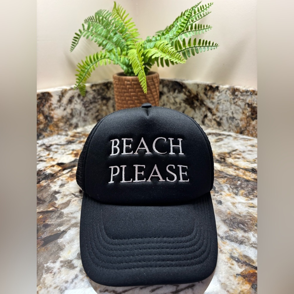 Black Beach Please Women's Hat - Picture 1 of 10